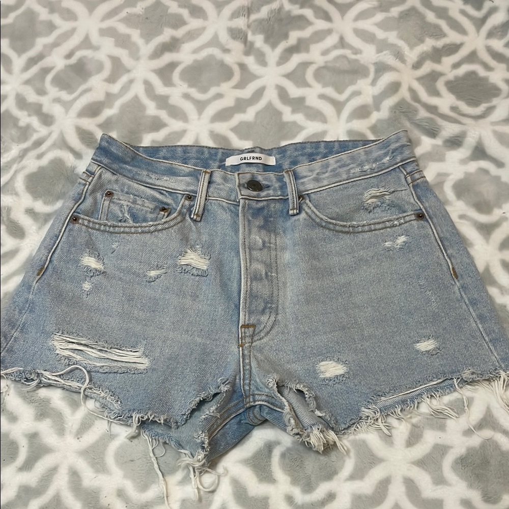 GRLFRND Light Blue Helena Jean Shorts